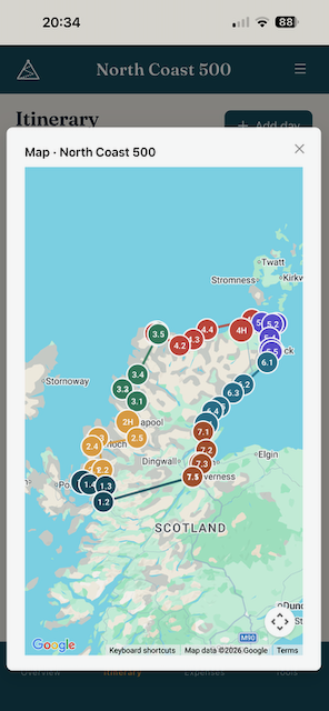 See the whole route
